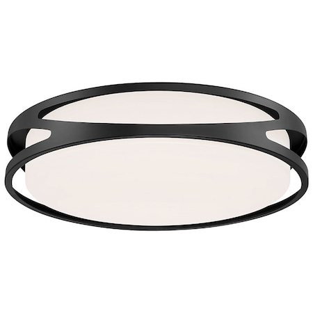 Lucia, LED Flush Mount, Black Finish, Acrylic Lens Acrylic